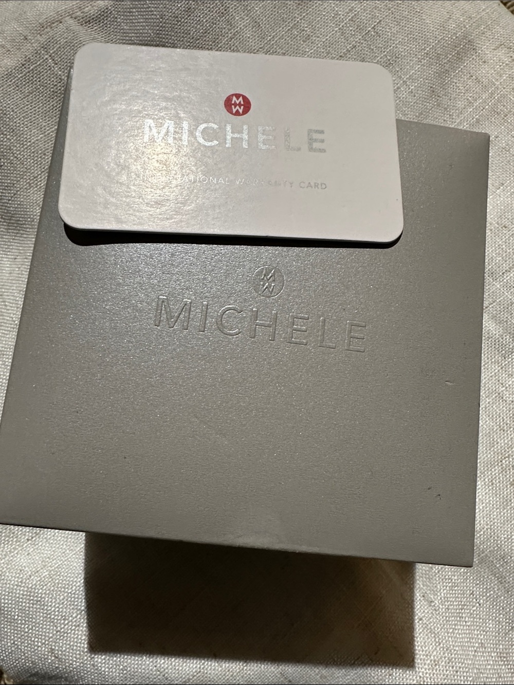 ✨Michele✨ Gold Tone Watch w/ DIAMOND Dial - Picture 10 of 15